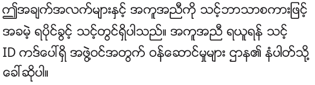 Burmese language help